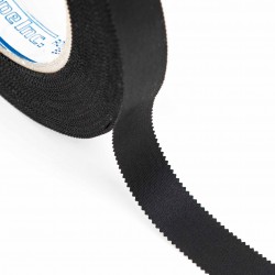 Cinta nylon festón refuerzo costuras negra 15mm x 50m