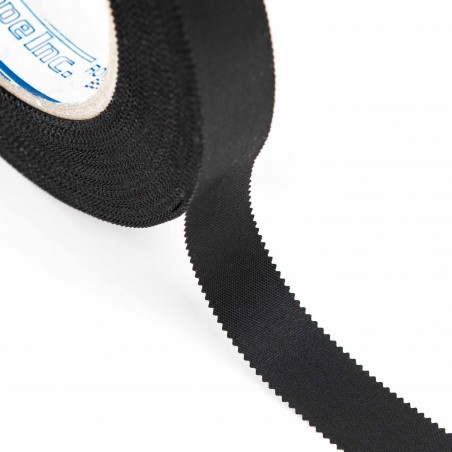 Cinta nylon festón refuerzo costuras negra 15mm x 50m