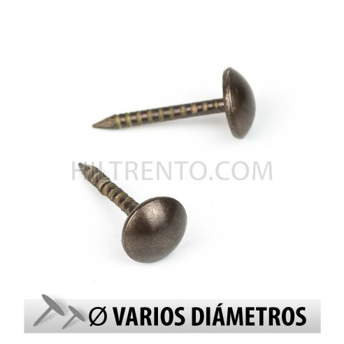 Tachuelas semiplanas latón viejo - Pack 1000 uds