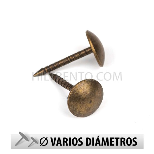 Tachuelas semiplanas latón viejo claro - Pack 1000 uds