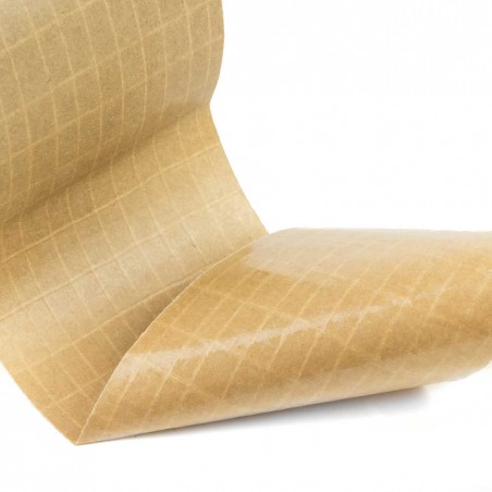 Precinto papel kraft reforzado con hilos 75mm x 25 mts UBIS