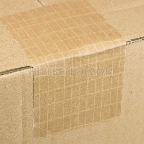 Precinto papel kraft reforzado con hilos 75mm x 25 mts UBIS