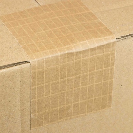 Precinto papel kraft reforzado con hilos 75mm x 25 mts UBIS