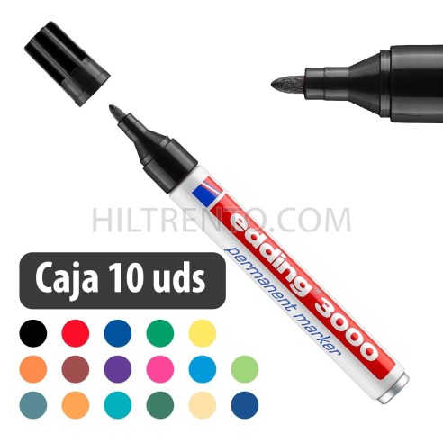 Rotulador marcador permanente Edding 3000 - Caja 10 uds