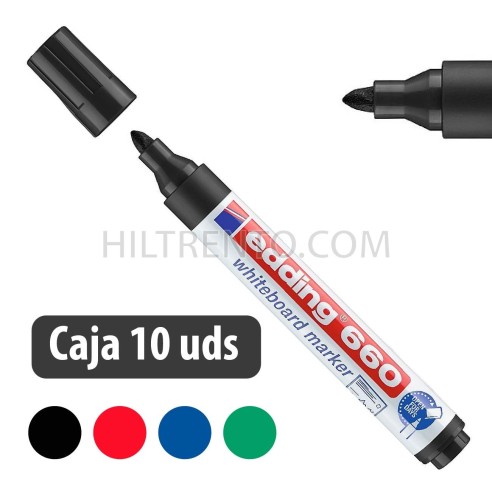 Rotulador borrable para pizarra Edding 660 - Caja 10 uds