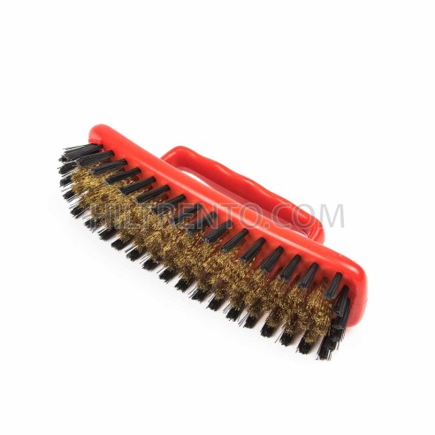 Cepillo latón cuerpo plástico con asa 150 x 40 mm