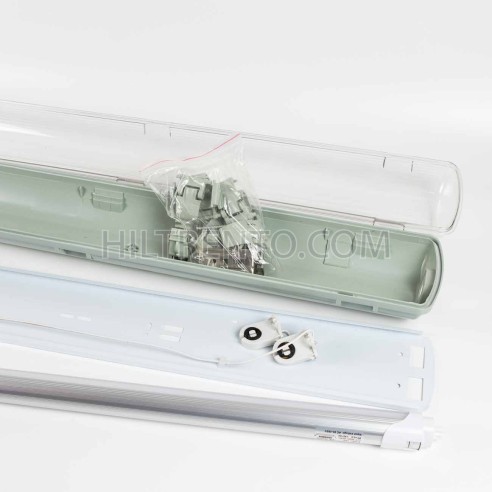 Pantalla soporte para tubos 1200 mm fluorescentes, led y ultravioleta