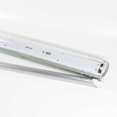 Pantalla soporte para tubos 1200 mm fluorescentes, led y ultravioleta