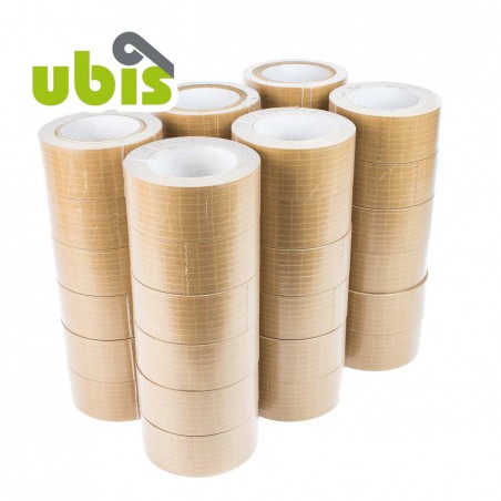 Precinto papel kraft reforzado con hilos 50mm x 25 mts UBIS - Caja 36 uds