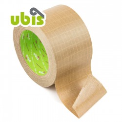 Precinto papel kraft reforzado con hilos 75mm x 25 mts UBIS