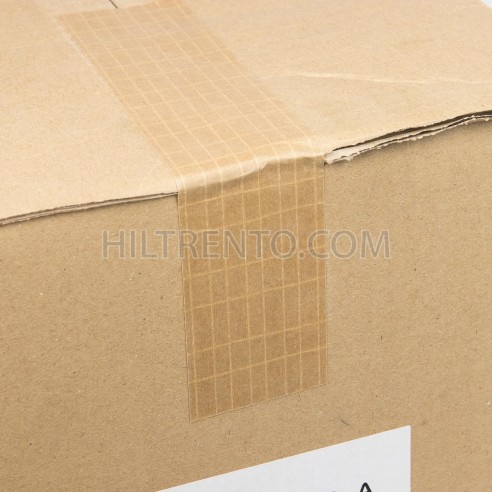 Precinto papel kraft reforzado con hilos 50mm x 25 mts UBIS - Caja 36 uds