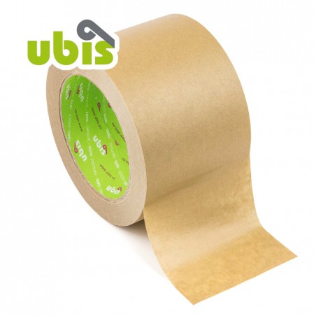 Precinto papel kraft eco reciclado 75mm x 50 mts UBIS