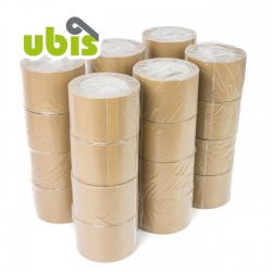 Precinto papel kraft eco reciclado 75mm x 50 mts UBIS - Caja 24 uds