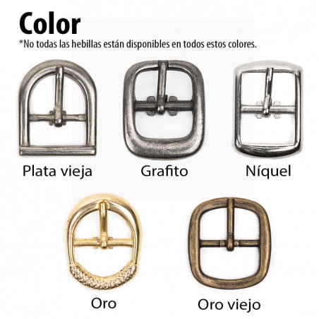 Hebilla metálica zamak con pasador ref.8081 - Pack 100 uds