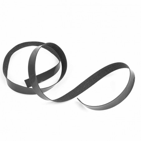 Ribete piel sintética gris 14 mm - Rollo 5 mts