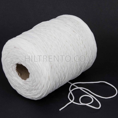 500 mts cordón elástico 2 mm flojo suave col. blanco ref.3 para mascarillas