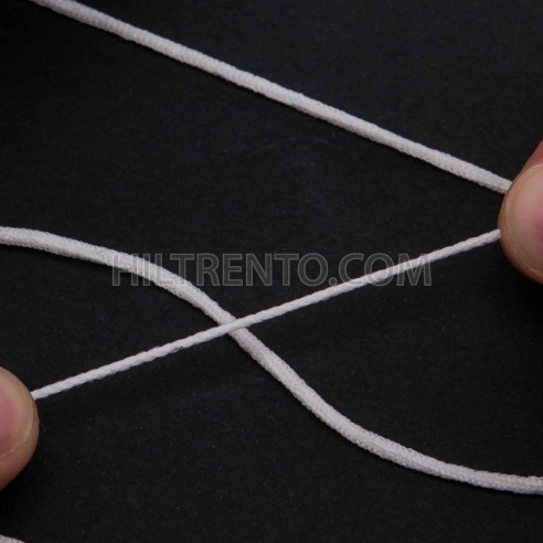 500 mts cordón elástico 2 mm flojo suave col. blanco ref.3 para mascarillas