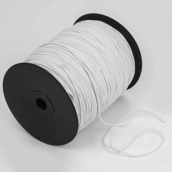 Cordón goma elástica para mascarillas Blanco 1.8 mm Ref.800 - Carrete 300 mts