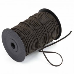 Cordón elástico soutache Marrón Nº 7 - 1,5x4,5 mm - Rollo 100 metros