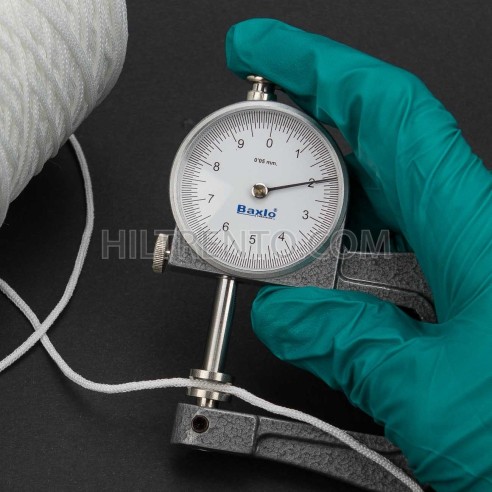 500 mts cordón elástico 2 mm flojo suave col. blanco ref.3 para mascarillas