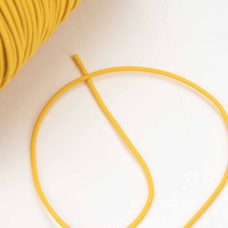 Cordón elástico Amarillo 2 mm - Rollo 300 mteros