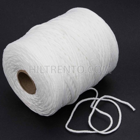 320 mts cordón elástico 2.5 mm flojo suave col. blanco