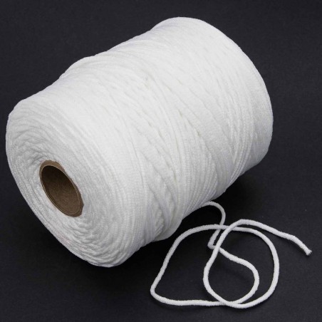 320 mts cordón elástico 2.5 mm flojo suave col. blanco