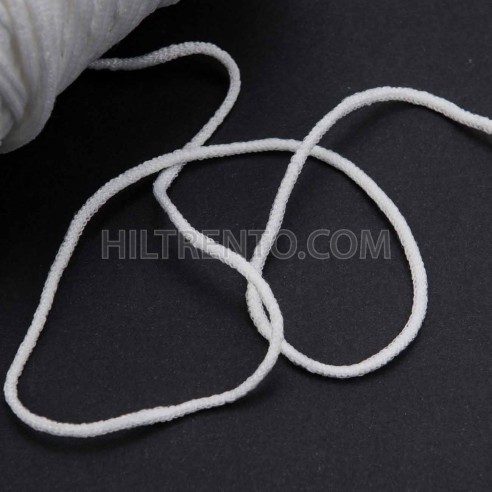 320 mts cordón elástico 2.5 mm flojo suave col. blanco