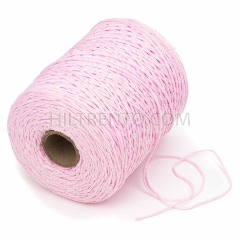 500 mts cordón elástico 2 mm flojo suave col. Rosa ref.3