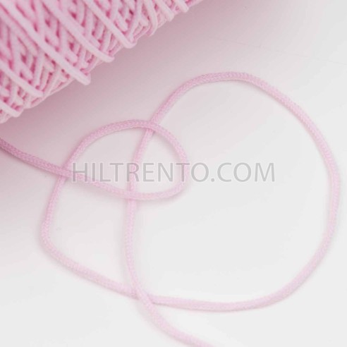 500 mts cordón elástico 2 mm flojo suave col. Rosa ref.3