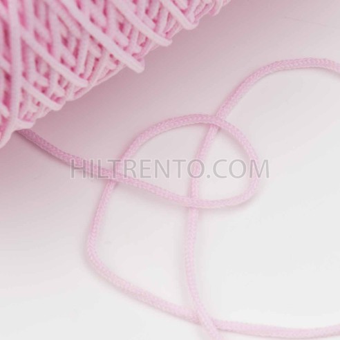 500 mts cordón elástico 2 mm flojo suave col. Rosa ref.3