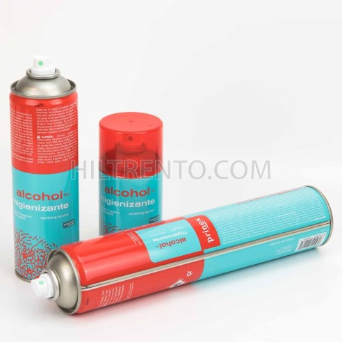 Spray desinfectante aerosol alcohol 70% ropa, superficies