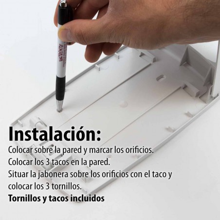 Dispensador gel hidroalcoholico de pared 1100 ml