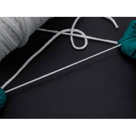 500 mts cordón elástico 2.5 mm flojo suave col. blanco