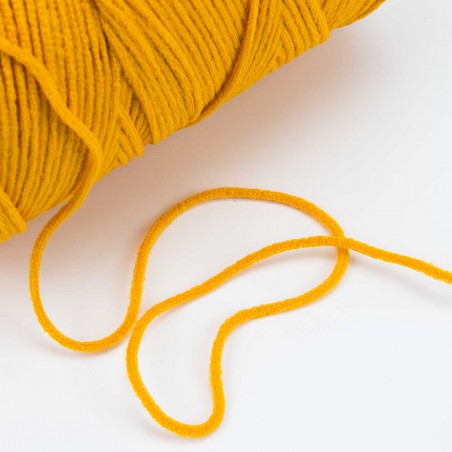 500 mts cordón elástico 3 mm flojo suave col. Amarillo huevo