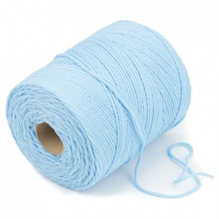 500 mts cordón elástico 3 mm flojo suave col. Azul celeste cielo