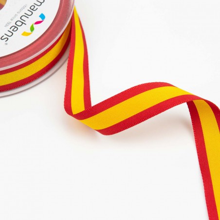 Cinta Bandera de España 100% poliéster, Manubens P470 - Rollo 25 mts