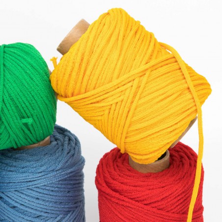 Cordón elástico 3 mm flojo suave col. Varios colores, 5 bobinas de 100 mts