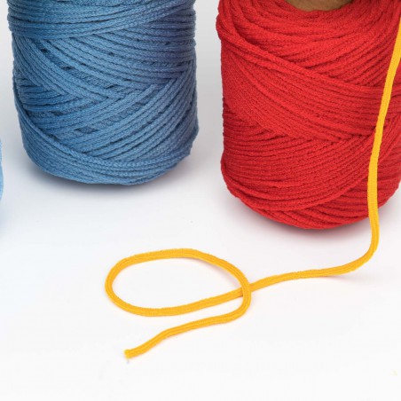 Cordón elástico 3 mm flojo suave col. Varios colores, 5 bobinas de 100 mts