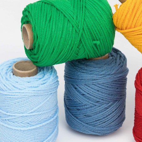 Cordón elástico 3 mm flojo suave col. Varios colores, 5 bobinas de 100 mts