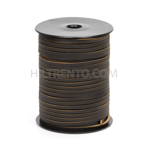 Cordón náutico cuero caoba 3.5 mm - Carrete 50 mts