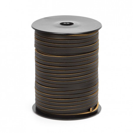 Cordón náutico cuero caoba 3.5 mm - Carrete 50 mts