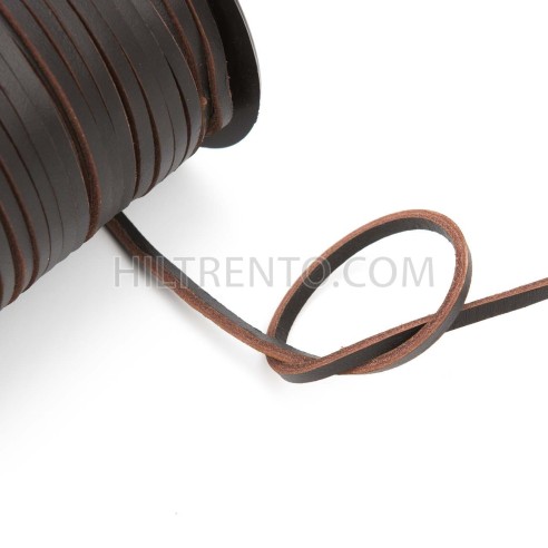 Cordón náutico cuero marrón 025 3.5 mm - Carrete 50 mts