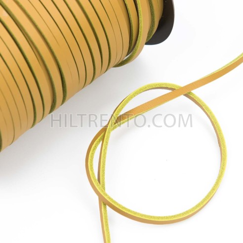 Cordón náutico cuero amarillo limón 3.5 mm - Carrete 50 mts