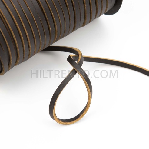 Cordón náutico cuero caoba 3.5 mm - Carrete 50 mts