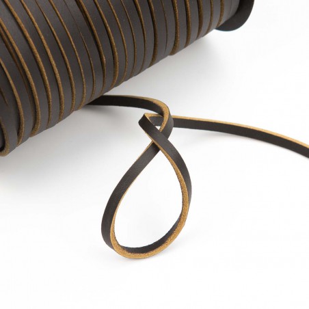 Cordón náutico cuero caoba 3.5 mm - Carrete 50 mts