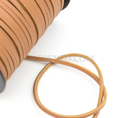 Cordón náutico cuero avellana 3.5 mm - Carrete 50 mts