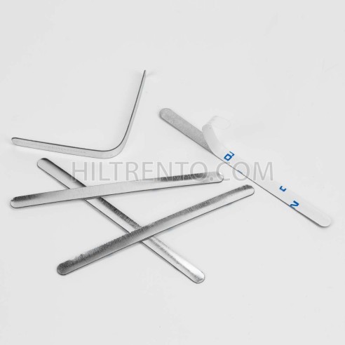 1000 Tiras adhesivas metálicas de alambre nasal para mascarillas, para el puente de la nariz