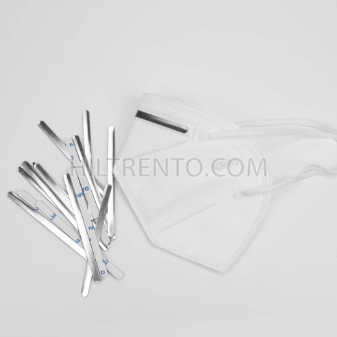 1000 Tiras adhesivas metálicas de alambre nasal para mascarillas, para el puente de la nariz