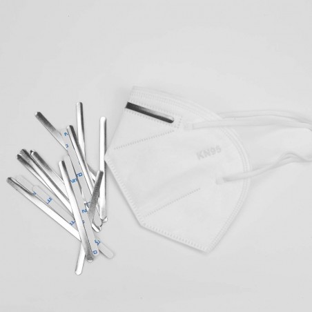 1000 Tiras adhesivas metálicas de alambre nasal para mascarillas, para el puente de la nariz